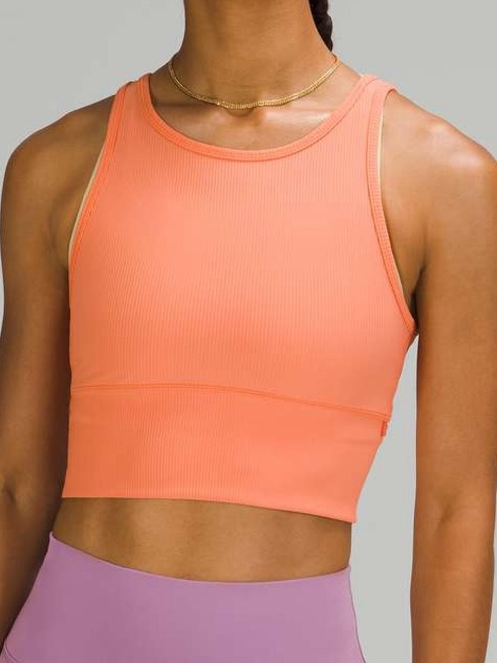 Lululemon Power Pivot Ribbed Reversible Tank Top - Golden Apricot